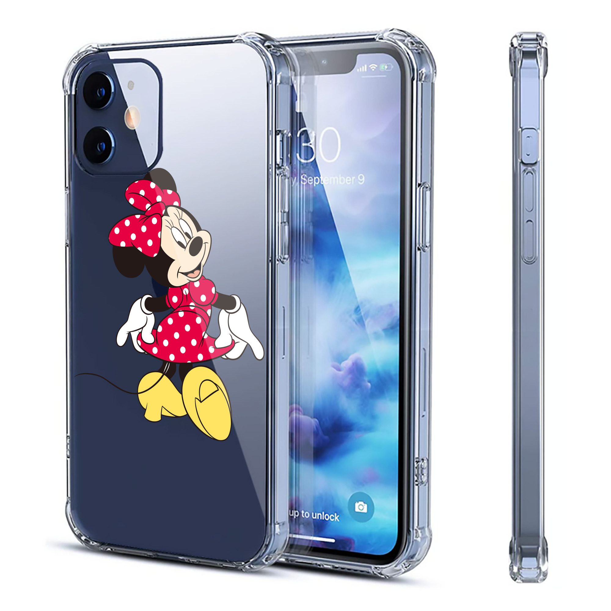 （画像用） ミッキーマウス Mickey Mouse 【iPhone 12シリーズ対応】透明スマホケース（クリアソフトケース）